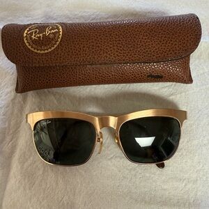 Ray-Ban Gold and Black Sunglasses